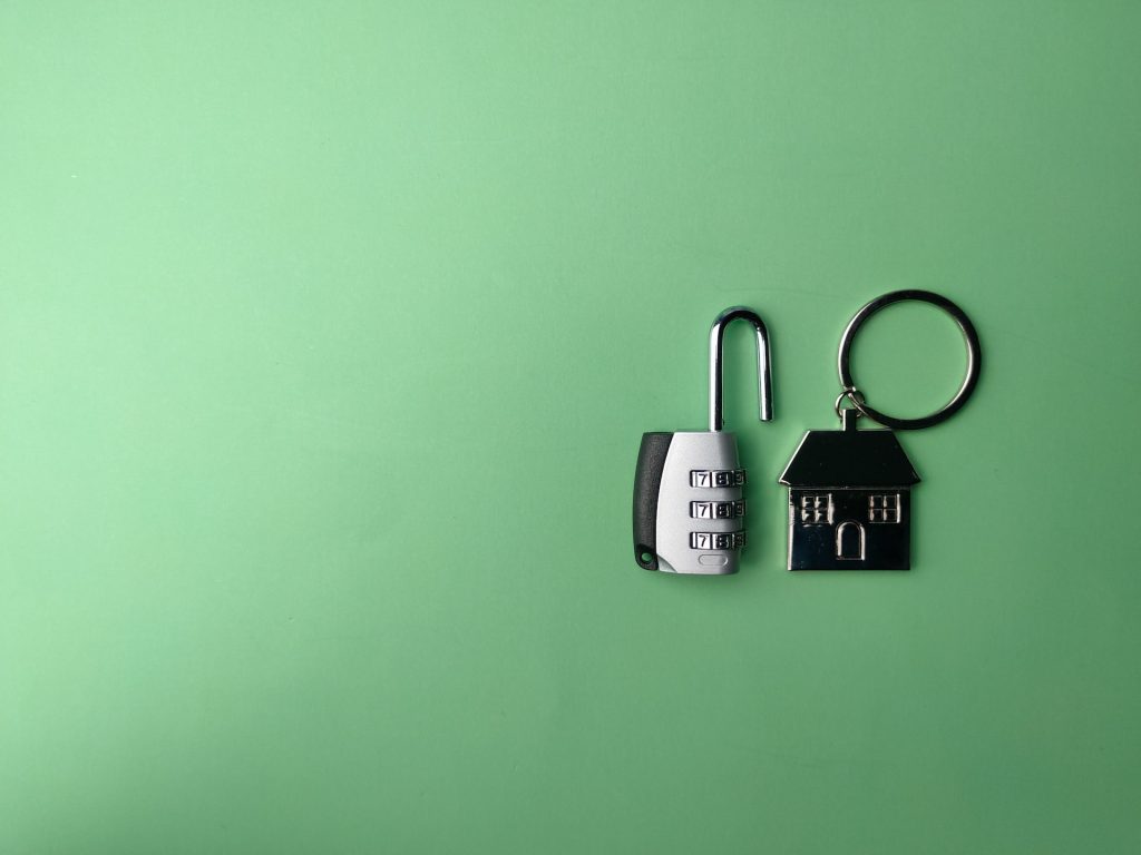 home keychain and lock